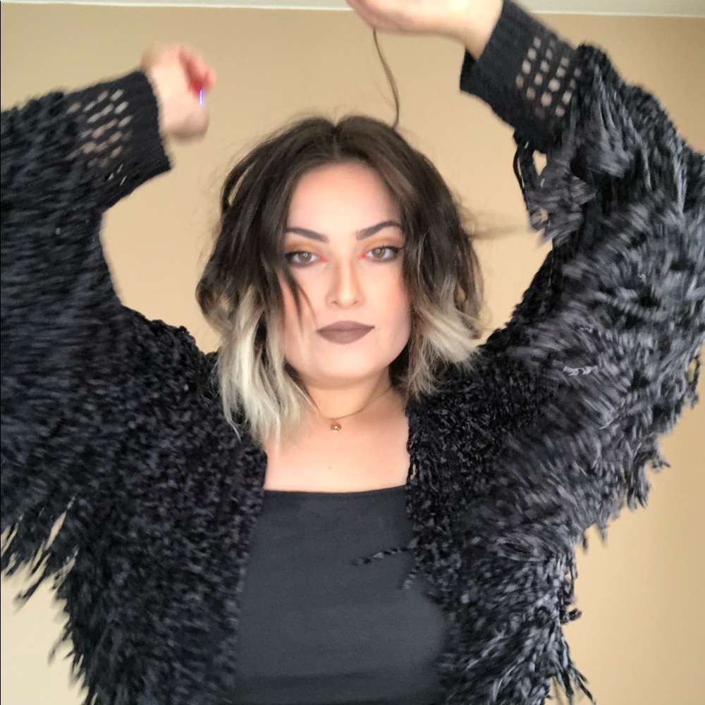 Black Shag Sweater